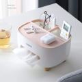 Ecoco Creative Tissue Box & Remote Organizer Multifunctional Holder. 