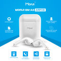 Morui Airpods (A2) - Wireless Earbuds - Gaming earbuds With ENC Noise Reduction For Clear Sound - Bluetooth Airbuds - TWS Bluetooth headphones - Including Free Case - Water Resistance - 3 Months Warranty.. 