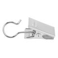 Drapery Rings-200 * Stainless Steel Curtain Clips with Hooks-Silver. 
