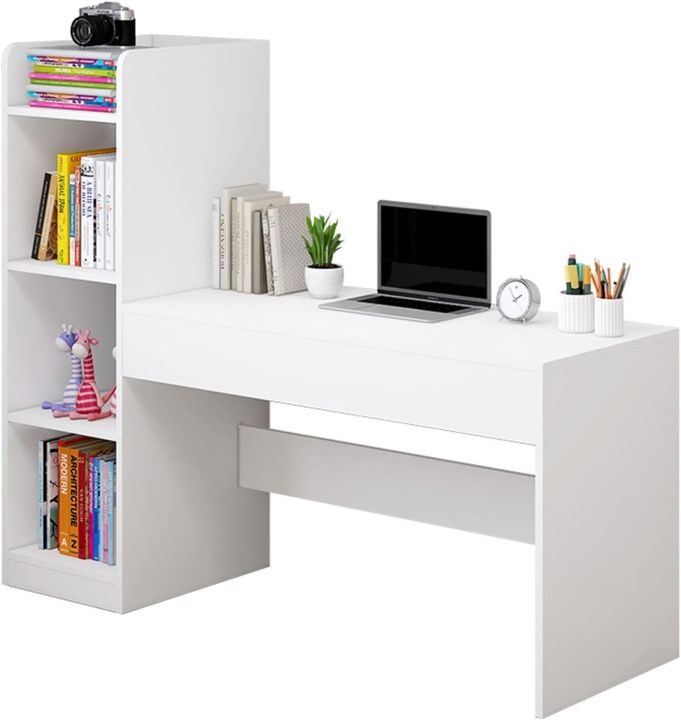 Skyrise Customizable Grand Study Table, Laptop/Computer Table with massive Book-Shelf storage, massive spacing, ample storage, desk table in Ready to Assemble form