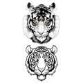 【The road to happiness Store】Waterdichte Tijdelijke Tattoo Vlinder Tiger Feather Ontwerp Tattoo Kinderen Zwart Body Art Nep Tatoeages Mannen. 