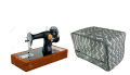 Sewing Machine Cover Made By Dual Layer Cotton Polyster Filling Quilted Fabric Washable Stuff. 