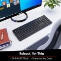 Macally Wireless Keyboard - 2.4G Ergonomic Full Size Keyboard Wireless - Wireless USB Keyboard for Laptop Windows PC Windows Desktop Computer - Black  ~ PATELWALA. 