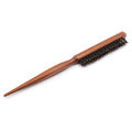 Natural Boar Bristle Hair Brush Slim Line Comb Wood Handle Professional Salon. 