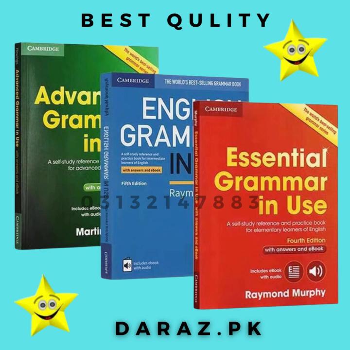 3 Books Cambridge Essential Advanced English Grammar in Use Collection Learning Textbook Workbook