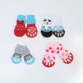 Dog Winter Shoes Anti-Slip Knit Socks Small Pet Cat Shoes Thick Warm Paw Protector Dog Socks. 