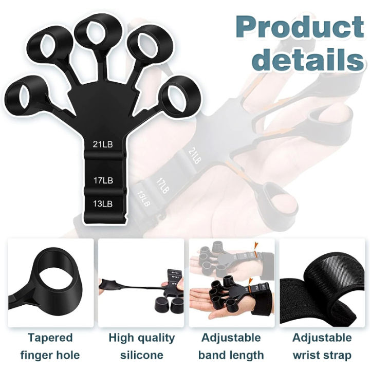 Finger Hand Gripper - Veins Finger Exerciser Hand Strengthener Home & Gym Hand Trainer - Hand Gripper - Hand Gripster - Exercise Tool - Silicone Made Strong Body Building - Grip training equipment