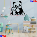 DeWallz Cute Panda Vinyl Wall Decal, Easy Apply and Removable Home Decor Sticker. 