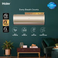 Haier 1 Ton DC Inverter-Puri Inverter Series-Coloured Panel-WIFI Available-Golden Colour-HSU-12HJ(G)-Air Purification/Super IFD Filter/Air Conditioner-Haier Free Installation. 