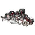 Marriage Set 81 Pieces Stainless Steel Dinner Set National Gold - Silver. 