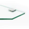 Wall Mounted Glass Bathroom Shelf Modern Shower Caddy Hotel Rack Corner Frame Toilet Diamond Shape Storage Basket Tripod Organiser Holder for Shampoo Glass corner shelve12x12inch. 