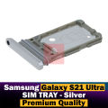 Samsung Galaxy S21 Ultra SIM Tray Sim Jacket Sim Slot Sim Door For Samsung Galaxy S21 Ultra - Silver. 