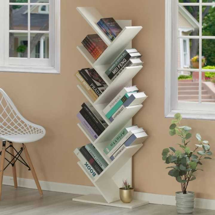 Tree Bookshelf, 8-Tier Floor Standing Bookcase