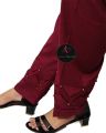 Latest and stylish cotton trouser For women Highly comfortable white and black pajamas trouser pants Fancy Trousers for Women Cotton Trousers For Women Ladies Girls Stitched White Black Skin Maroon Beads Cotton Ready To Wear Comfortable Trousers For Girls. 