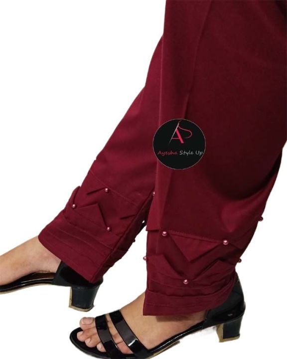 Cotton%20Trousers%20for%20Women%20&%20Girls%20-%20Plain,%20Comfortable,%20Elastic%20Waist%20Cotton%20Trousers%20For%20Women%20Ladies%20Girls%20Stitched%20with%20Stylish%20Bottom%20Design%20-%20Image%2010