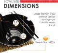 2 x Ramen Bowl Set (Black Melamine), Asian Japanese Style with Chopstick and Ladle Spoon Set, Large 37 oz for Ramen, Pho, Noodle, Udon or Any Soup Meal. 