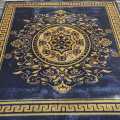 Anti Slip Velvet Room Carpet 5 x 8 Feet Geometric Design Lightweight Rug for Bedroom and Living Room. 