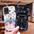For VIVO Y02A Case Cute Doraemon Soft Shockproof Cartoon Design Couple Full Protection Back Cover Casing VIVO Y02A Phone case. 