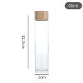 High Quality Dispensing Bottles Glass Sealed Spice Jars with Wood Lids Storage Tool Food Storage Sealing Jar Transparent Storage Tank Glass Storage Bottle. 