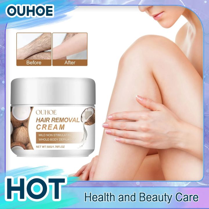 Hair Remover Cream Painless Epilator Permanent Hair Growth Inhibition Lip Underarm Private Bikini Body Face Depilation Ointment