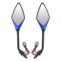 Motorcycle Bike Mirror Indicator Light Led Rearview Turn Signal (Blue). 