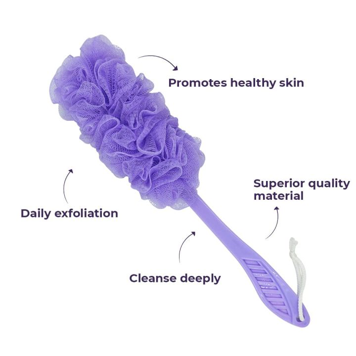 Decor%20Rack%20Bath%20Sponge%20with%20Handle,%20Shower%20Loofah%20Brush,%20Back%20Cleaning%20Scrubber,%208%E2%80%9D%20Long%20Curved%20Handle,%20Exfoliate,%20Rejuvenate%20Skin,%20Body%20Bathing%20Sponge%20with%20Long%20Mesh%20Pouf%20-%20Image%206