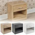 1 Drawer Compact Wooden Bedroom Bedside Cabinet Furniture Nightstand Side Table Customized. 