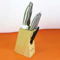 7pcs Professional Kitchen High Carbon Stainless Steel knives set with Wooden Block, 7pcs Knife Set with Wooden Block. 