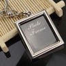 Creative Mini Heart Square Round Oval Insert Photo Frame Rotary Keychain Keyring. 