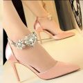 Wedding shoes for girls /sandal/bridal heels/pink heels. 