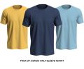 Pack Of 3 Primium Half Sleeves T Shirts Round Neck Plain colors For Mens & Boys. 