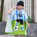 Large Cute Kids Hooded Bath Towel Cloak Cartoon Print Boys Girls Bathroom Beach Can Wear Super Absorbent Child Sunscreen Shawel. 