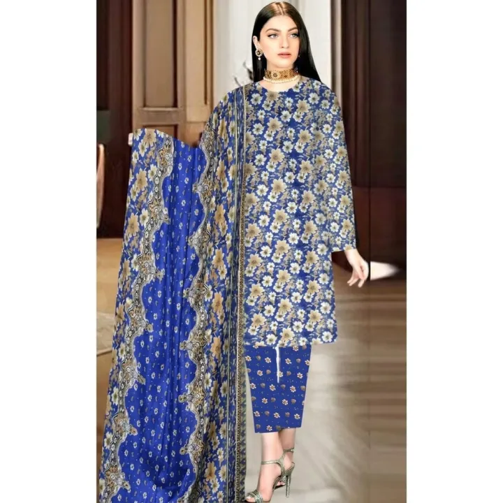 Women%20Printed%20Lawn%20Suit%203%20Piece%20%7C%20Red%20Floral%20Design%20Kurta%20Trouser%20Dupatta%20%7C%20Summer%20Casual%20Wear%20-%20Image%202
