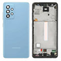 Samsung Galaxy A52 Middle Frame Housing With Side Button and Camera Lens Complete Body Casing Replacement For Galaxy A52 - Blue. 