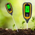 4 in 1 Digital PH Meter Soil Moisture Monitor Tature Sunlight Tester for Gardening Plants Farming with Blacklight. 