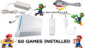 Nintendo Wii with 2 Controllers and 60 games refurbished - Customized. 