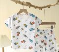 END SUMMER SALE kids printed sleeveless shorts dress set (One shirt and 1 shorts set). 