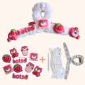 DIY Hair Clip Stickers with 10 Cute Charm Ingredients. 