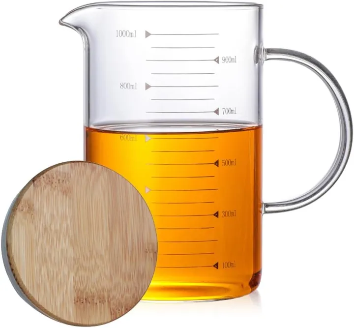 Techmanistan%20Measuring%20Glass%20Jug%20with%20Handle%20&%20Wooden%20Lid,%20Glass%20Measuring%20Jug,%20Glass%20Measuring%20Cup%20with%20Scale%20Measure%20-%20Image%202