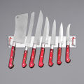 MKTRADERS, MK025A, kitchen chef knives set, blade made of stainless steel Beautiful color complete wood handle 7 different kinds of blades.. 