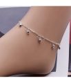 Sterling Silver Anklet with Bells Hand Made Charming Payal with Hanging bells for Girls Women. 