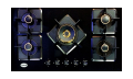 Canon Built-In Gas Hob - 5 Burner - 999G - Black Glass. 