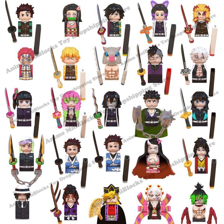 WM blocks 6116 6137 6138 Demon Slayer Tanjirou Nezuko Inosuke Zenitsu Giyuu Rengoku Uzui Tengen anime bricks building blocks
