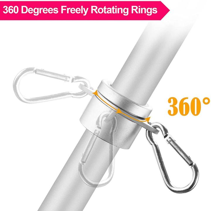 2 Pcs Flag Pole Rings Flag Pole Clips Flag Mounting Rings 1 Inch