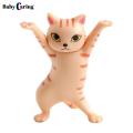 Animation Cat Model Mini Funny Cartoon Cat Statue Ornament Adorable Dancing Cat Figure Decoration Southeast Asian Buyers' Favorite. 