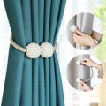 New Magnetic Pearl Parda holder Curtain Clip Curtain Holders Tieback Buckle Clips Hanging Ball Buckle Tie Back Curtain Accessories Home Decor. 