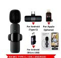 K8 Wireless Microphone Mic Universal Plug & Play - Audio Mic for Live Game Video Shooting Streaming Vlogging Mic Video FOR TYPE C / IOS / MICRO Ports - ORIGINAL QUALITY. 
