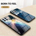 lee For Honor X8 Case Couple Starry Moon Glass Protector Meteor Start Back cover for Honor X8 Phone cases Cover. 