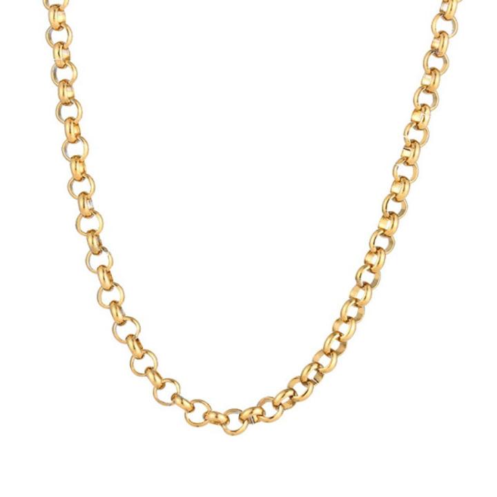 Cacana Stainless Steel Necklaces For Man Women Gold Silver Color For Pendant Round Buckle Donot Fade Jewelry N1870