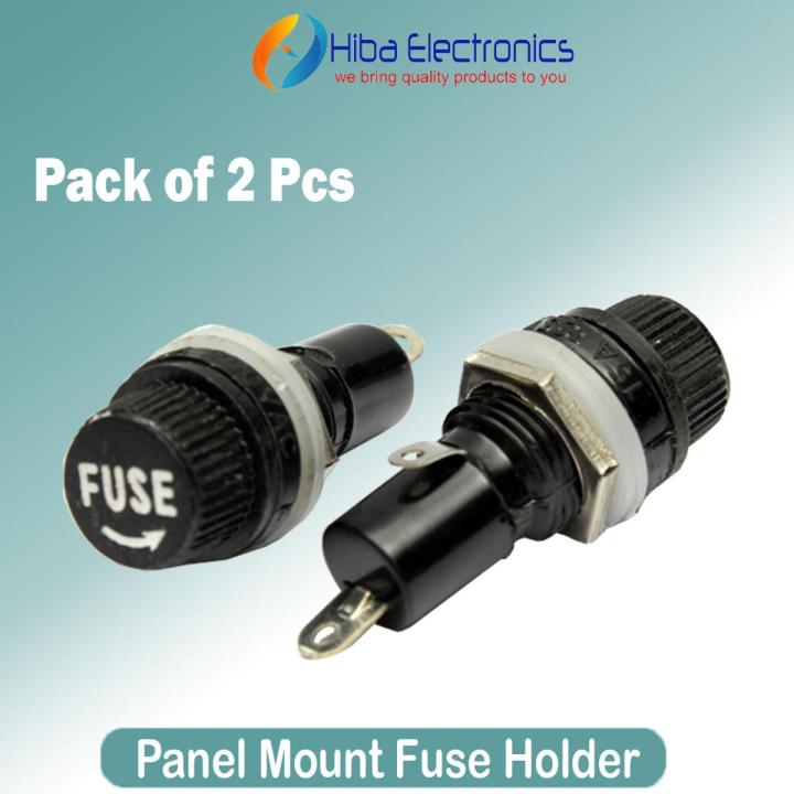 HQRP Screw Cap Panel Mount Fuse Holder – Fits 6x30mm Fuses, 30A 250V AC, R3-14A2 BK/HKP-R Replacement